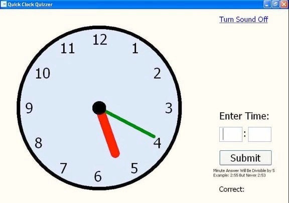 Quick Clock Quizzer Screenshot